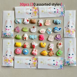 TEMU 30개 중복되지 않는 플랫 동물 레진 액세서리 - 스타일리시한 캐릭터 디자인, 귀여운 만화 캐릭터. DIY 공예, 다이어리, 노트북, 물병, 휴대폰 케이스, 파티 선물로 완벽한 독특한 아이템 만들기