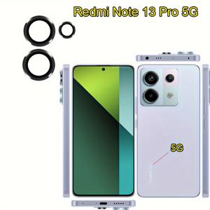 TEMU Redmi 13 13C, Redmi Note 13 4G 5G Note 13 Pro 4G 5G Note 13 Pro+ POCO C65 M6 Pro X6 Pro 5G X6 5G용 메탈 링+ 강화 유리 렌즈 카메라 보호 필름 HD 클리어 렌즈 유리 보호 케이스