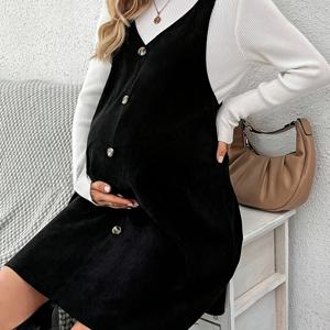 TEMU 스트랩이 달린 넉넉한 핏의 임산부 드레스 (티셔츠는 포함되지 않음)|임부복