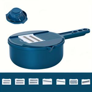 TEMU 12-in-1 다용도 야채 커터 - 감자, 당근, 고추가루를 위한 휴대용 슬라이서, 다이스 & 강판 - 세척이 용이한 주방, 가정 및 레스토랑에 적합|마늘다지기|야채다지기