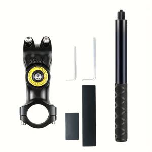 TEMU 셀카봉 핸들 브래킷 설치, 길이 조절 가능한 카메라 브래킷, 1/4인치 스크류 교체, 퀵 릴리스 브래킷 및 모노포드 포함, Insta360, DJI 휴대폰 브래킷, 자전거 고정 액세서리용