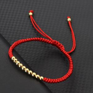 TEMU 남녀 공용 수제 클래식 레드 앤 블랙 스트링 팔찌, 행운의 패브릭 소원 팔찌, 이상적인 우정 주얼리, 레드 팔찌