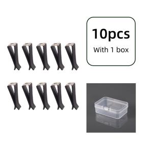 TEMU 5/10개 블랙 스퀘어 헤드 차량용 벤트 클립 9mm 자동 에어컨 아웃렛 클립과 1개의 보관 상자 공기청정기 벤트 클립, 차량 사무실 가정용|차량용방향제