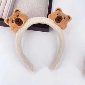 TEMU 1개 동물 플러시 헤어밴드 여성용, 세안, 메이크업, 마스크 적용에 적합, 14세 이상 추천|인견원피스