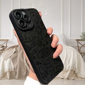 TEMU 애플 아이폰 16, 15, 14, 13, 12, 11, XS, XR, X, 8, 7 미니 플러스 프로 맥스 SE 시리즈 휴대폰 케이스와 호환되는 창의적인 우주 행성 폰 케이스, 휴일 선물, 생일, 여자 친구, 남자 친구, 친구, 또는 자신을 위한 완벽한 선물입니다.