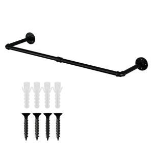 TEMU 1개 빈티지 산업 파이프 스타일 금속 벽걸이 옷걸이 - 견고하고 튼튼한 디자인, 침실, 욕실, 가정 및 호텔용 공간 절약형 - 쉬운 설치, 옷 및 침실 액세서리 전시 및 정리에 완벽함|빈티지 산업 룩|금속 구조