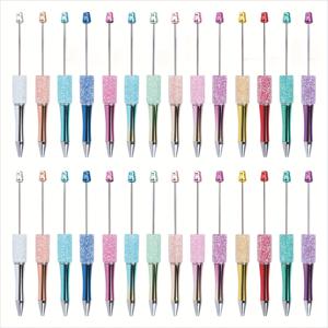 TEMU 10/5개 신상 핫셀링 갤럭시 스타 슈가 7색 도금 비즈 라운드 볼펜 포커스 비즈 DIY 펜 크리에이티브 공예 주얼리 만들기 키트