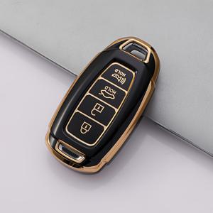 TEMU 현대 키 케이스 커버 2019 2020 2021 2022 현대 투싼 코나 산타페 2023 코나 엘란트라 GT 4버튼 및 5버튼 스타일, 소프트 TPU 방진 풀 보호 스마트 키 케이스