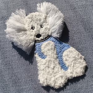 TEMU 대형 사이즈 고급 자수 스티커, 패셔너블 플러시 강아지, 특별한 자수 액세서리, 천 스티커, 의류 장식 패턴, 패치 스티커