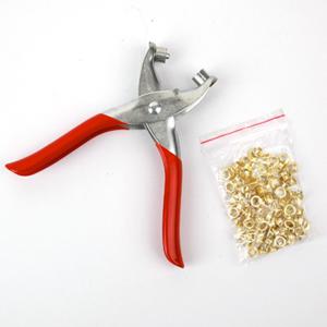 TEMU 1개 4.5mm 가죽 펀칭기 및 금속 실링 링 100개, 가죽 펀칭 도구!!