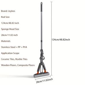 TEMU 1개 스테인리스 스틸 스펀지 걸레, 손세척 불필요 흡수력 좋은 걸레, 접이식 디자인, 손잡이 없는 짜기, 습식 및 건식 바닥 청소용 쉬운 탈수, 가정용 청소에 이상적, 봄과 여름 청소 용품, 데이 선물|물걸레청소기