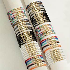 TEMU 70개 레트로 비치 스타일 컬러풀 라이스 비즈 믹스 앤 매치 복숭아 하트 멀티 레이어 여성용 팔찌 세트, 휴일 선물용으로 적합