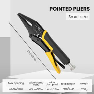 TEMU 1개 AIRAJ 1개 산업용 잠금 플라이어 - 조절 가능한 모양의 턱, 미끄럼 방지 노력 절감 핸들, 개방 및 그립 기능, 가정용, 자동차 수리, 중장비 작업에 적합