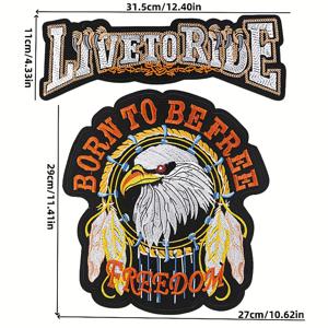 TEMU 개인 맞춤 흰색 독수리 자수 패치 2개입, 수제 다기능 열전사, 코트, 재킷, 티셔츠 및 기타 의류 추가에 적합. 창작의 즐거움을 느껴보세요; 당신의 의류에 독특하고 고유한 느낌을 주세요