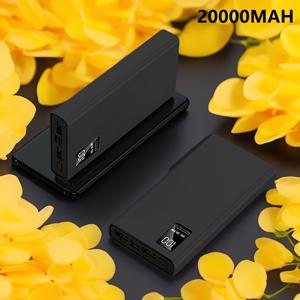 TEMU BYGP 초고속 충전 파워뱅크 10000mAh/20000mAh - 아이폰 PD 18W 및 QC3.0/22.5W 호환, USB-A/Type-C/ 포트, LED 디스플레이, 야외 캠핑 비상용 백업 배터리 팩|보조배터리|USB|USB