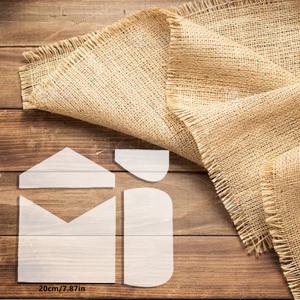 TEMU 메이크업 가방, 클러치, 동전 가방을 포함한 불규칙 4피스 세트용 템플릿, 재봉 템플릿, 투명한 미리 재단된 접이식 템플릿, 수제 도구 및 패치 템플릿