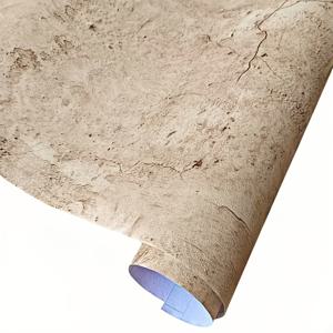 TEMU 레트로 옐로우 자체 접착 벽지 - 산업용 시멘트 균열 디자인, 가정 및 매장용 비닐 장식 롤 페이퍼, 적용 쉬움, 탈부착 가능 & 질감 있는 룩, 매장 장식, 향수적인 데코