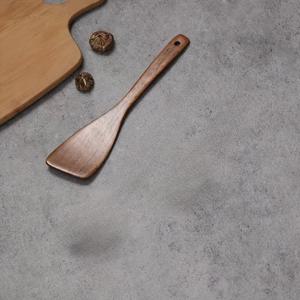 TEMU 1개 나무 주방 스패출러, 논스틱 팬 전용 튀김용 숫돌, 내열성 고체 목재 얇은 냄비 뒤집기 도구, 요리·그릴링·베이킹용 뒤집기 도구