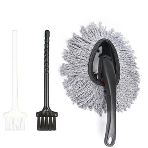 TEMU 자동차 왁스 모프 먼지 제거 브러시, 자동차 세척용 다기능 청소 도구, 고급 소프트 솔 자동차 세정 브러시, 습식 및 건식 세차 도구|물걸레청소기