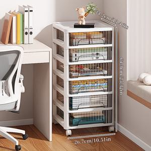 TEMU 3/4/5/6단 다용도 투명 서랍 수납 카트, 바퀴 및 장착 오피스 파일 캐비닛, 홈 플라스틱 타워 정리함 - 사무실, 스터디룸, 침실 & 기숙사용