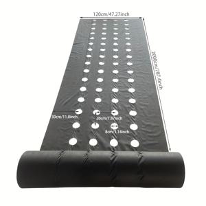 TEMU 1.2m 폭 딸기 재배 잡초 방지 원단 - 4개 사전 구멍 뚫린 헤비듀티 부직포 정원 멀치, 물 통수질 토양 배수, 가정용, 온실, 농장, 채소 밭, 고가드닝, 쉬운 설치 & 잡초 감소, 내구성 있는 조경 소재, 통기성 원단, 홈 가드너