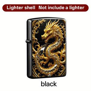 TEMU 블랙 라이터 케이스/화이트 라이터 케이스/레드 라이터 케이스, 2D 창의적인 프린트 디자인, 유럽 및 미국의 휴일 선물로 적합한 독특한 패턴, 라이터 삽입물은 포함되지 않음