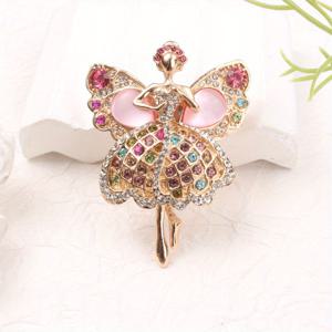 TEMU 1개 요정 브로치 핀 - 라인스톤 날개 & 인조 고양이눈석 장식, 골드톤 금속, 파티, 웨딩, 프롬, 연중 착용 가능 - 마법 같은 액세서리