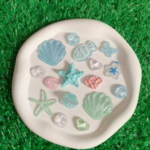 TEMU 16개/세트 여름 신발 장식, 조개, , 나비 DIY 샌들 가든 액세서리, 탈부착 가능한 패션 소품, 크리스마스 & 생일 선물 아이디어