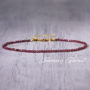 TEMU 천연석 가넷 팔찌 1월 생일선물 주얼리