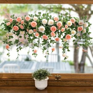 TEMU 핑크 장미 꽃무늬 유리 스티커, 식당 문 및 창문 장식용 자체 접착 데칼, 침실, 거실, 주방 창문 변신용 스티커