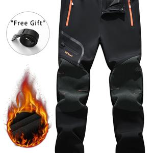 TEMU 가을/겨울 야외용 두꺼운 플리스 커플 캐주얼 긴 바지 남녀 공용, 야외 스포츠 적합