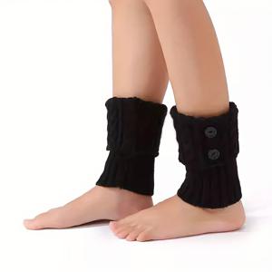 TEMU 여성을 위한 패셔너블한 따뜻한 부츠 커버, 여름과 겨울에 적합, 두꺼운 소재와 뛰어난 탄성 특징