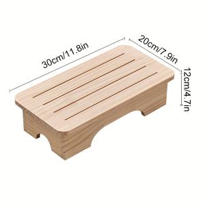 TEMU 컴팩트 원목 스툴 - 침대 옆 및 소파 발 받침대, 1개, 키높이 패드