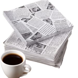 TEMU 200장 5.9 x 5.9인치 영어 신문 패턴 방수 종이, 프라이와 버거 받침, 스낵 트레이, 레스토랑/찻집/케이크 가게/사업장용 흡수지