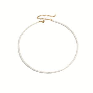 TEMU 1개 여성용 패셔너블 진주 목걸이, 고급스럽고 다재다능한 액세서리, 인조 진주 특징. 이 스테인리스 스틸 빈티지 엘레강트 칼라 체인은 다양한 행사에 적합하며 파티, 생일에 완벽합니다.