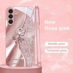 TEMU 휴대폰 케이스 - 로맨틱 장미 프린트 폰 케이스, 삼성 갤럭시 S9+/S10/S20+/S20 울트라/S21 5G/S21+/S22/S23 플러스/S24 플러스/S25/S25 엣지/노트 9/노트 10/노트 10+/노트 20/노트 20 울트라에 적합합니다. 스타일리시하고 트렌디한 외관, 내구성이 뛰어납니다.