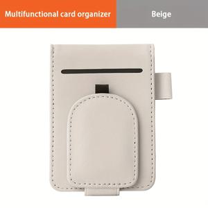 TEMU 자석 차량 선바이저 정리함 (카드 홀더 포함, 다중 슬롯), 내장형 펜 슬롯 & 패션 안경 클립 - 헤비듀티 자석 부착, 운전자용 대시보드 수납 - 이동 중 문서, 면허증, 안경 & 펜 홀더 - 차량용 액세서리|선글라스|썬그라스