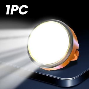 TEMU 1개 미니 COB 휴대용 캠핑 램프 | 휴대용 USB 충전식 LED 행잉 랜턴 (후크 포함), 다기능 마그네틱 디자인 작업용 손전등 (낚시, 캠핑, 야간, 비상용), 3가지 모드 손전등, ABS 재질, 리튬 폴리머 배터리|캠핑랜턴