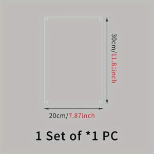 TEMU 냉장고용 자석식 화이트보드 1개, 재사용 가능한 투명 자석 메모 보드, 5가지 색상의 캘린더 화이트보드 포함, 지우개 1개, 크기: 30cm * 20cm / 11.81인치 * 7.87인치