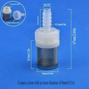TEMU 스테인리스 스틸 필터 ABS 타워 직접 커넥터 - 스테인리스 스틸 필터 커버, 호스 피팅, 물 유입 필터 - G1/2 & NPT 나사식, 수족관, 관개, 수영장, 파이프, 정원 관개 시스템 피팅, 메쉬 필터 디자인
