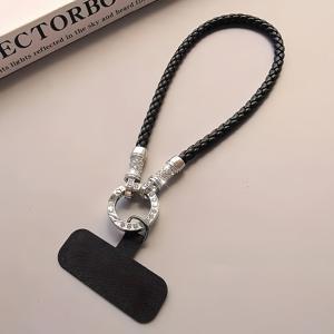 TEMU 고급스러운 반짝이는 여성용 휴대폰 손목 끈 | 새로운 패셔너블한 꼰 끈, 고급스러운 독특한 짧은 분실 방지 액세서리, 데일리/아웃도어 사용에 적합, 핸드백 및 카메라에 이상적, 다양한 색상으로 제공