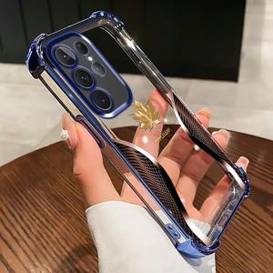 TEMU 휴대폰 케이스 - 휴대폰 케이스 - 스타일리시한 폰 커버! 삼성 갤럭시 A 및 S 시리즈용으로 디자인되었으며 A55 A35 A25 S24 S23 A54에 적합합니다. DDSJFS 재질로 제작되었으며 투명한 뒷면과 검은색 테두리가 특징이며 패셔너블하고 보호력이 뛰어납니다.