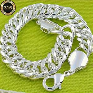 TEMU 남성용 쿠바 헤비 체인 팔찌, , 결혼식, 여행, 파티 및 기타 다양한 행사에 적합