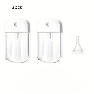TEMU 3개 세트 미니 스프레이 병 - 미세 분무 기능 및 소형 깔때기 포함, 투명, 무향, 휴대용 여행 및 메이크업 스프레이, 얼굴, 식물, 가정용 - 내구성 있고 세련된 디자인