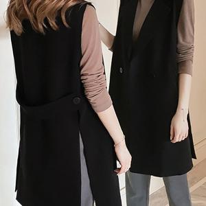 TEMU 여성 봄 가을 정장 베스트 롱 캐주얼