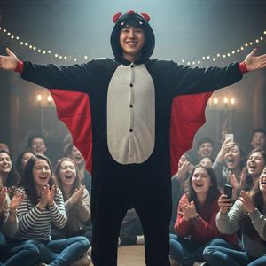 TEMU 박쥐 동물 잠옷 극세사 파자마 룩 웃긴 복장 코스프레 특이한옷 인싸템