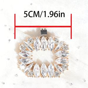 TEMU 1개 분리형 라인스톤 사각 버클 신발 액세서리, 스니커즈/신발 및 기타 의류용 다용도 부속품, 다기능 추가 파츠