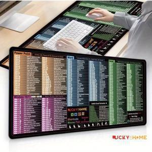 TEMU 엑셀/워드/파워포인트/윈도우 단축키 대형 마우스패드 – 엑셀 참고표 데스크 패드, 컴퓨터 마우스패드 – 게이밍, 오피스, 미끄럼 방지, 스티치 처리, 그녀나 그를 위한 선물 추천|책상|게임|컴퓨터책상