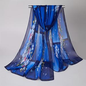 TEMU Boho 경량 쉬폰 스카프 인쇄 통기성 긴 목도리 랩 여름 들어 갔어 Headscarf 여행 비치 타월 여성을위한