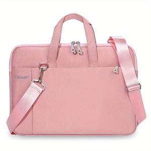 TEMU 오카데 노트북 숄더백, 초경량 컴퓨터 가방 브리프케이스, 8mm 스펀지 패드 플러시 안감, 충격 방지, CDYarn 원단, 2단 구획, 14/15.6인치 노트북용, 숄더 스트랩 및 트롤리 슬리브 포함, 출퇴근/여행/대학/휴가 선물용|노트북파우치